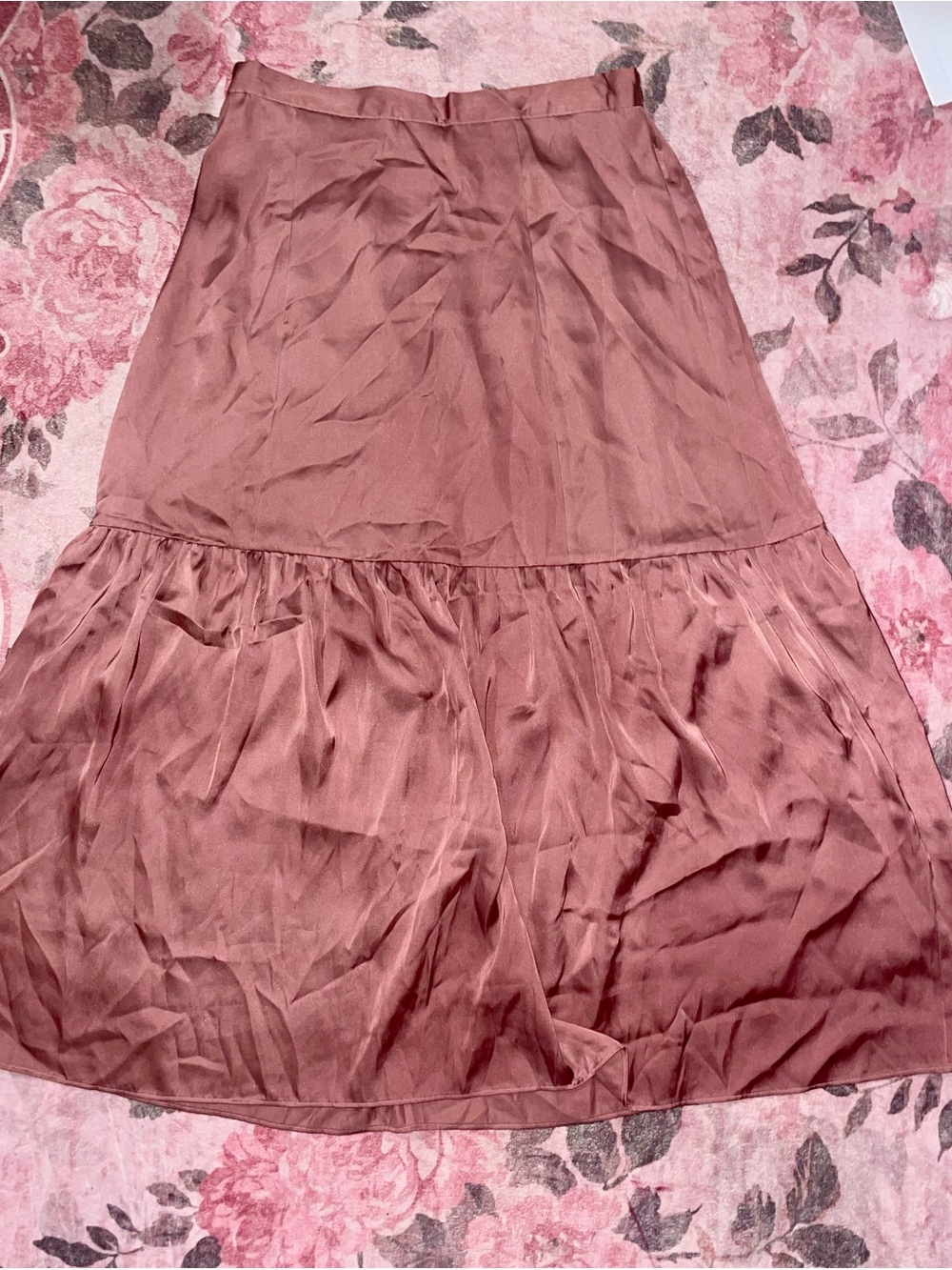 Women's Dusty Rose Tiered Midi Skirt
